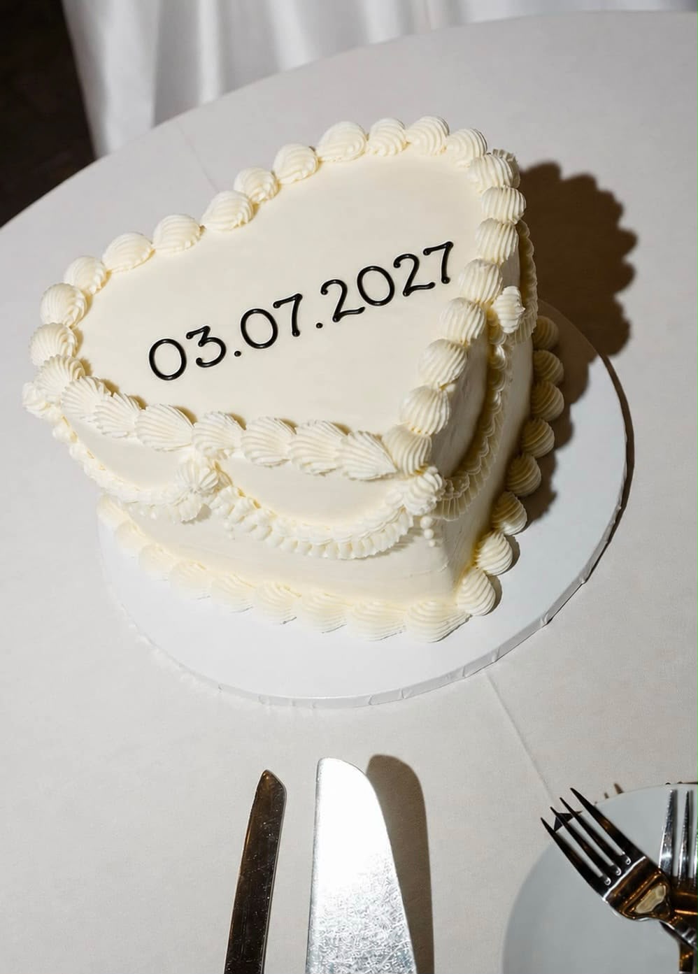 Herz-Torte mit Datum